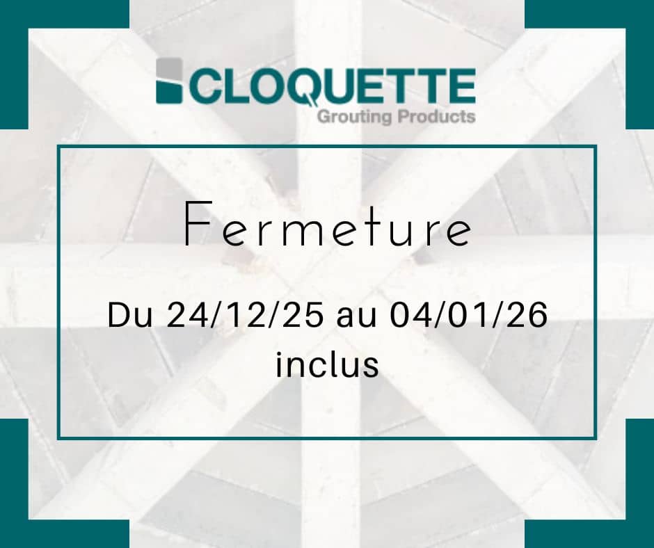 Fermeture Cloquette fin d'année 2025
